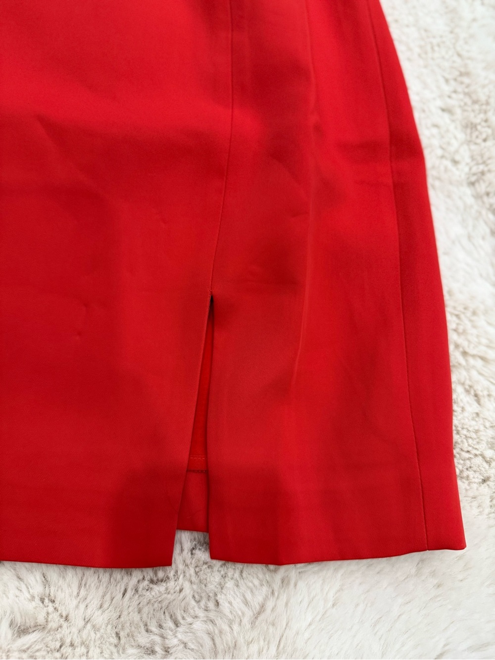 BCBGMaxAzria Red and Pink One-Shoulder Colorblock Mini Dress - Picture 7 of 9